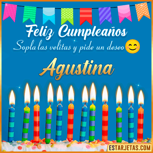 Feliz Cumpleaños Gif  Agustina