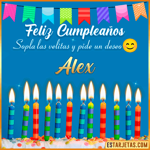 Feliz Cumpleaños Gif  Alex