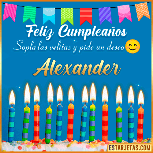 Feliz Cumpleaños Gif  Alexander