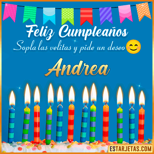 Feliz Cumpleaños Gif  Andrea