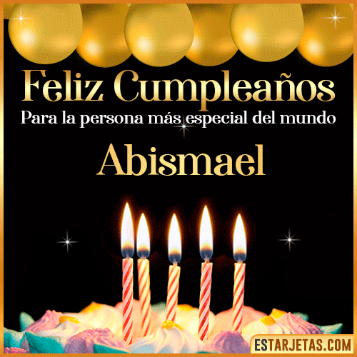 Feliz Cumpleaños gif animado  Abismael
