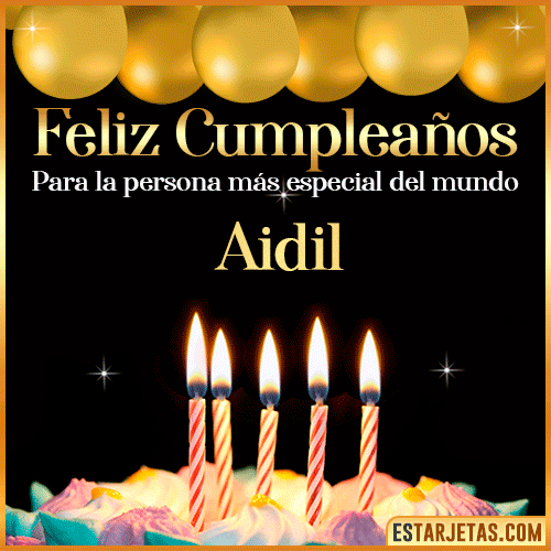 Feliz Cumpleaños gif animado  Aidil