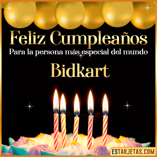 Feliz Cumpleaños gif animado  Bidkart