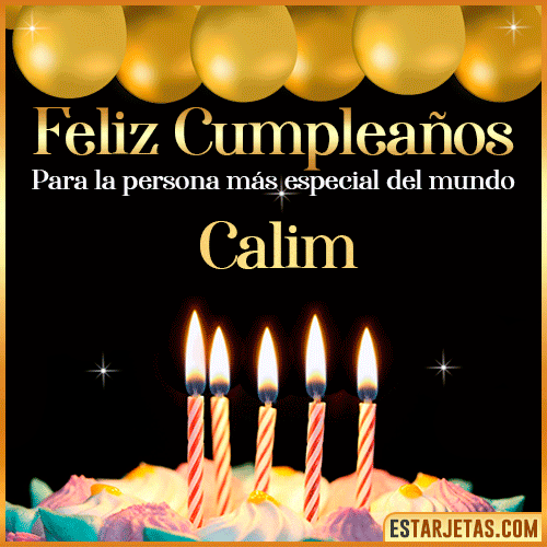 Feliz Cumpleaños gif animado  Calim