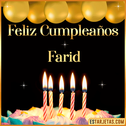 Feliz Cumpleaños gif animado  Farid