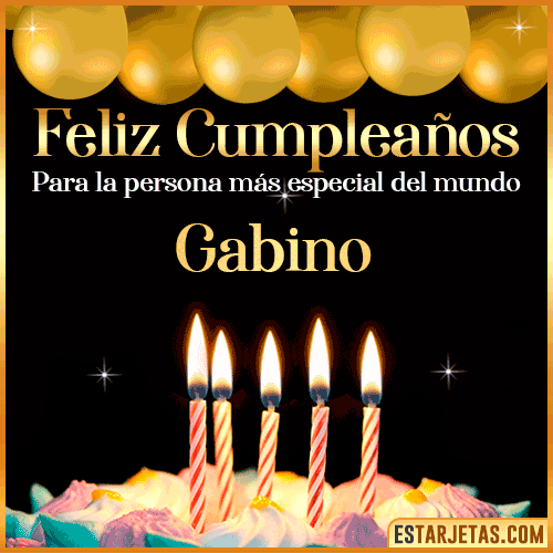 Feliz Cumpleaños gif animado  Gabino