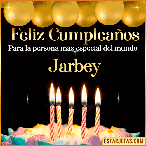 Feliz Cumpleaños gif animado  Jarbey