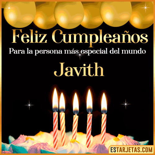 Feliz Cumpleaños gif animado  Javith