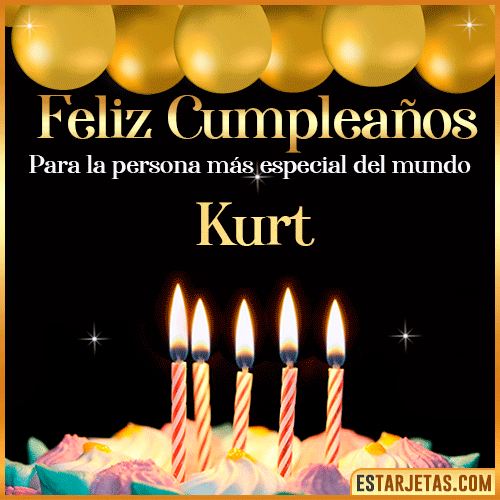 Feliz Cumpleaños gif animado  Kurt