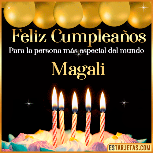 Feliz Cumpleaños gif animado  Magali