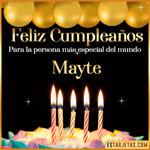 Feliz Cumpleaños gif animado  Mayte