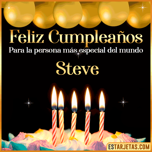Feliz Cumpleaños gif animado  Steve