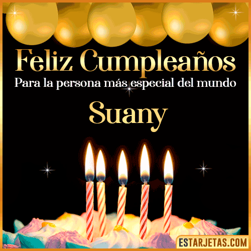 Feliz Cumpleaños gif animado  Suany