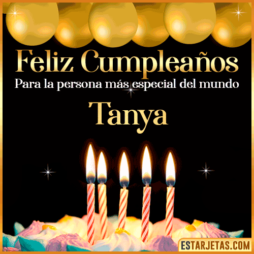 Feliz Cumpleaños gif animado  Tanya