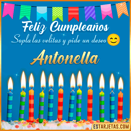Feliz Cumpleaños Gif  Antonella