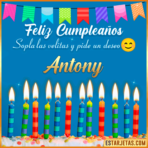 Feliz Cumpleaños Gif  Antony