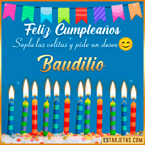 Feliz Cumpleaños Gif  Baudilio