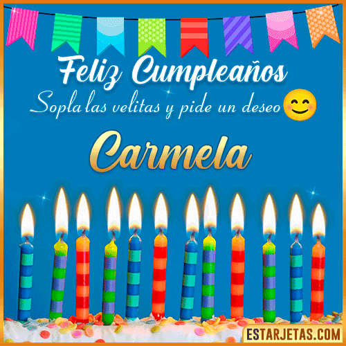Feliz Cumpleaños Gif  Carmela