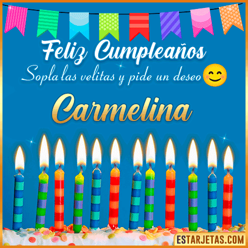 Feliz Cumpleaños Gif  Carmelina