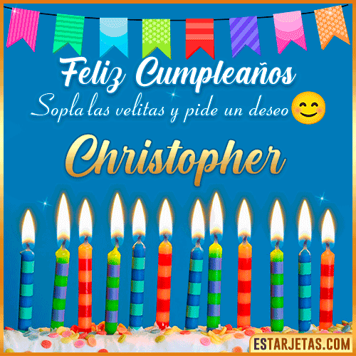 Feliz Cumpleaños Gif  Christopher