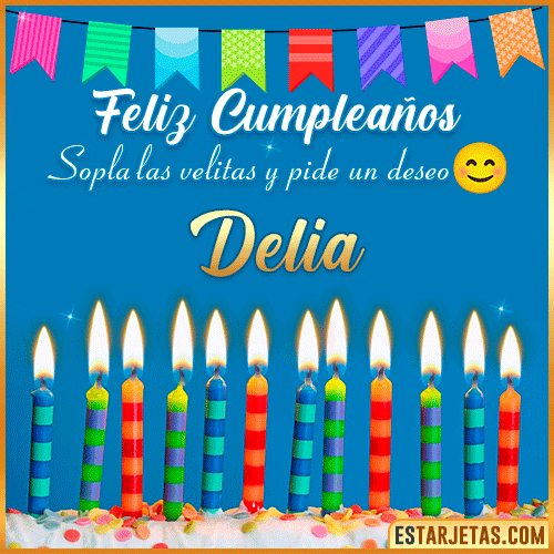 Feliz Cumpleaños Gif  Delia