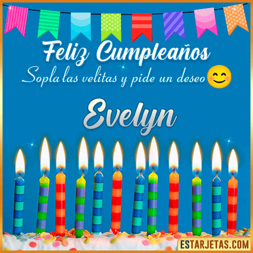 Feliz Cumpleaños Gif  Evelyn
