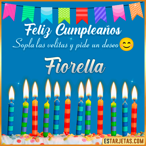 Feliz Cumpleaños Gif  Fiorella