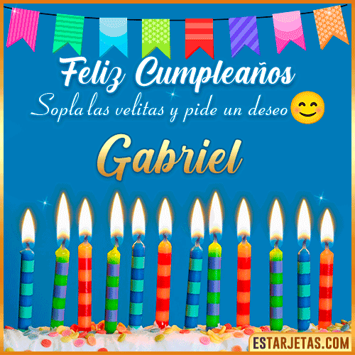 Feliz Cumpleaños Gif  Gabriel