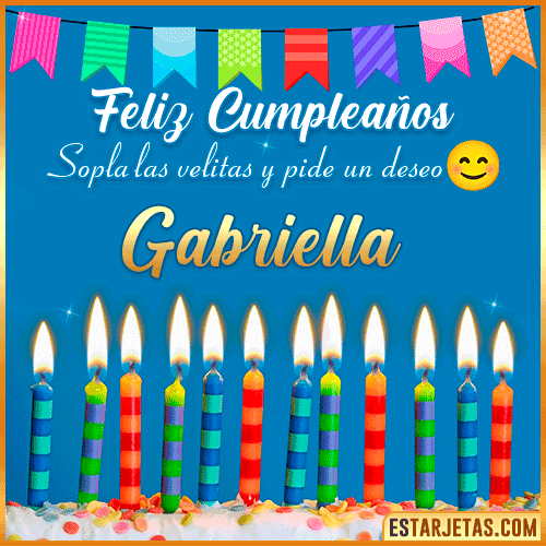 Feliz Cumpleaños Gif  Gabriella