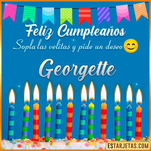 Feliz Cumpleaños Gif  Georgette