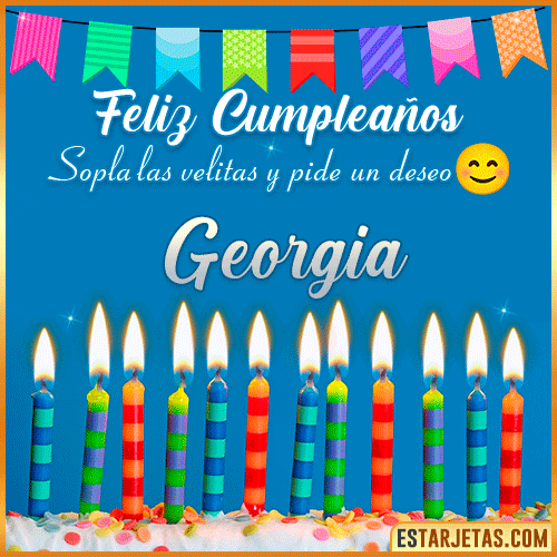 Feliz Cumpleaños Gif  Georgia