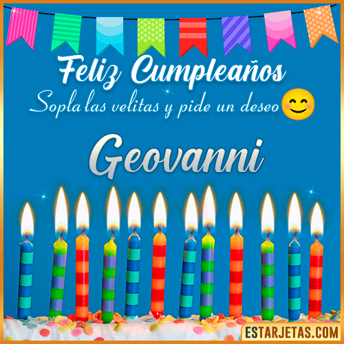 Feliz Cumpleaños Gif  Geovanni