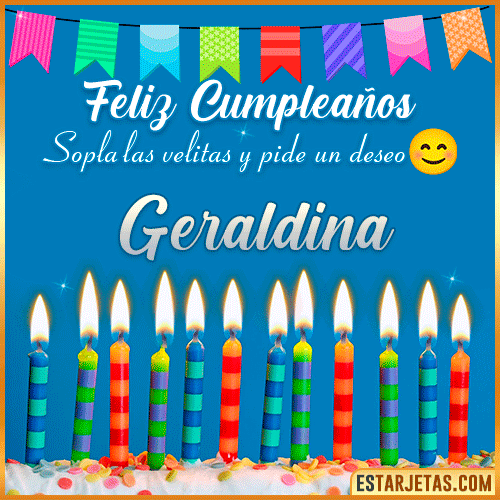 Feliz Cumpleaños Gif  Geraldina