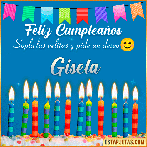 Feliz Cumpleaños Gif  Gisela