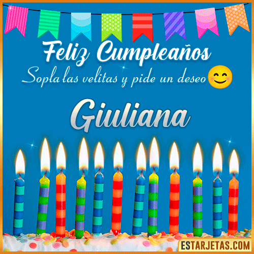 Feliz Cumpleaños Gif  Giuliana