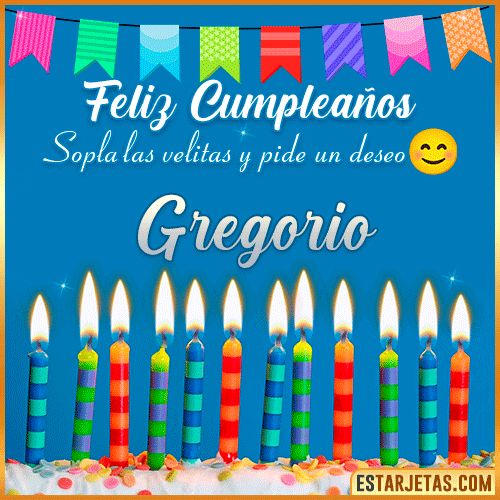 Feliz Cumpleaños Gif  Gregorio