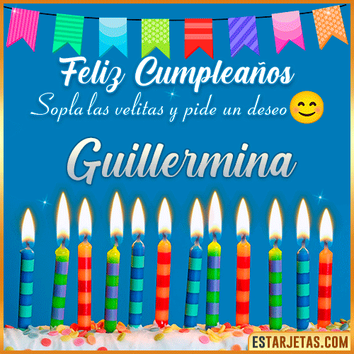 Feliz Cumpleaños Gif  Guillermina