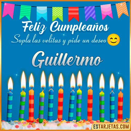 Feliz Cumpleaños Gif  Guillermo