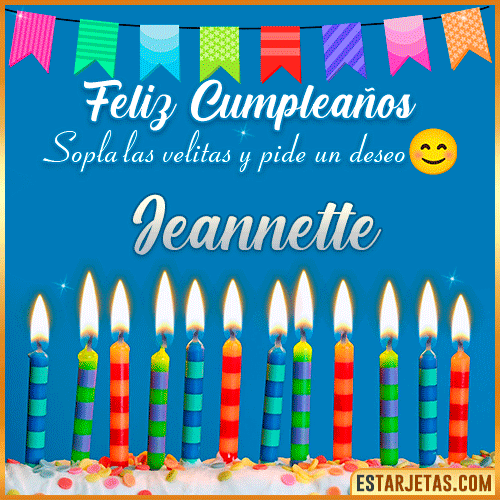 Feliz Cumpleaños Gif  Jeannette