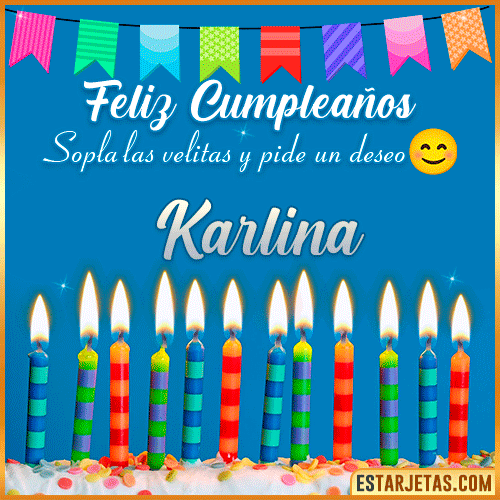 Feliz Cumpleaños Gif  Karlina