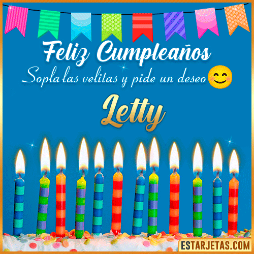 Feliz Cumpleaños Gif  Letty