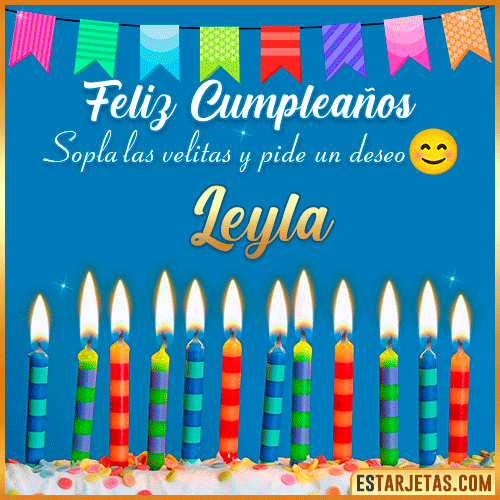 Feliz Cumpleaños Gif  Leyla