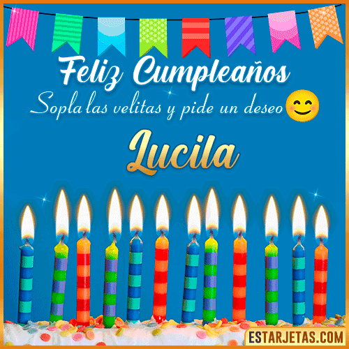 Feliz Cumpleaños Gif  Lucila