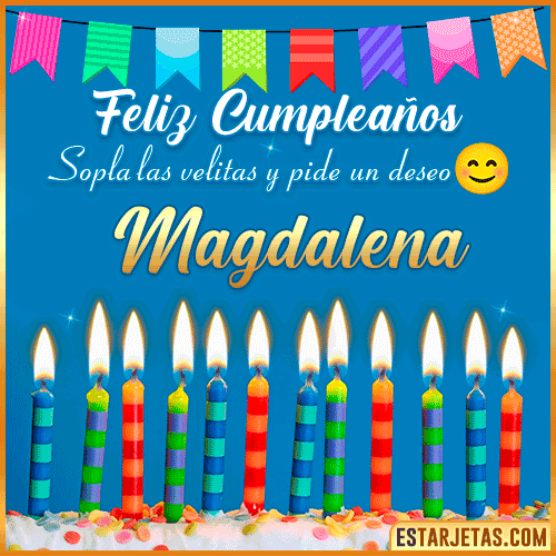 Feliz Cumpleaños Gif  Magdalena