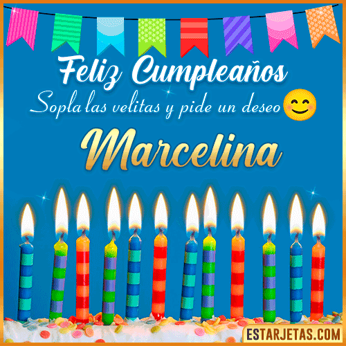 Feliz Cumpleaños Gif  Marcelina