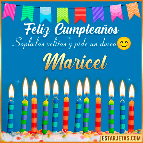 Feliz Cumpleaños Gif  Maricel