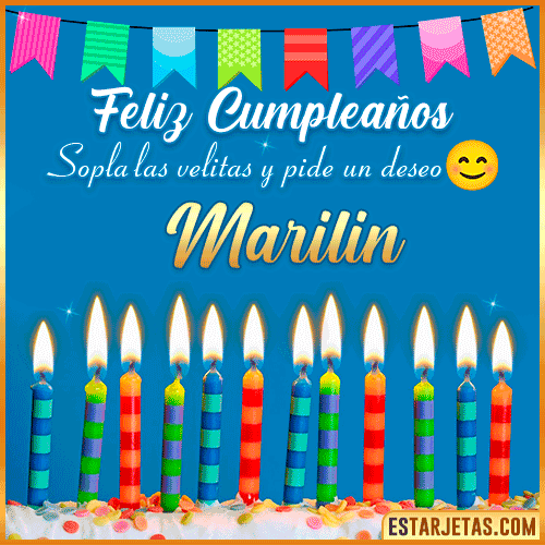 Feliz Cumpleaños Gif  Marilin