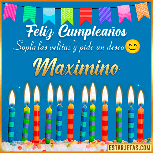 Feliz Cumpleaños Gif  Maximino