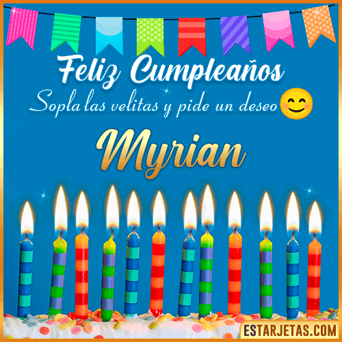 Feliz Cumpleaños Gif  Myrian