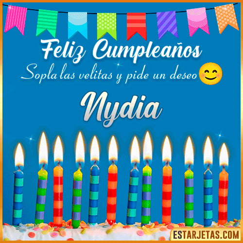 Feliz Cumpleaños Gif  Nydia